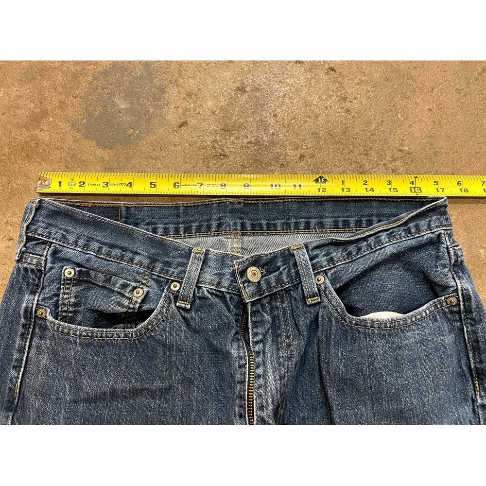 Levi's 514 Regular Straight Fit Jeans Mens 35x34 Blue Denim Dark Wash Mid Rise - Picture 14 of 16